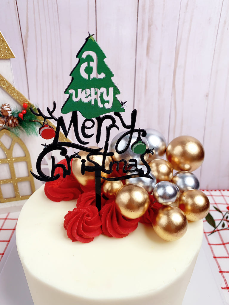 Christmas tree/Santa/Reindeer Merry Christmas cake topper