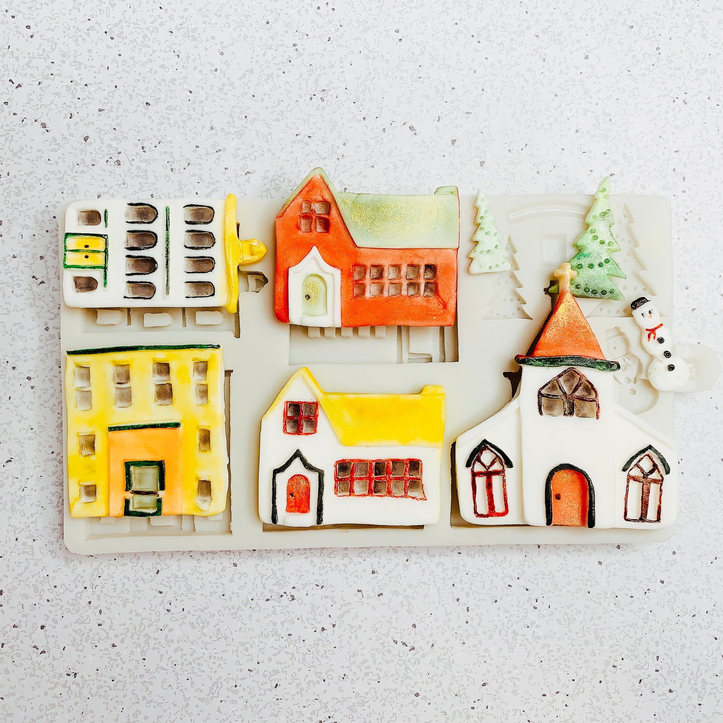 3D Village silicone Mold for Cake/Cookies Decoration