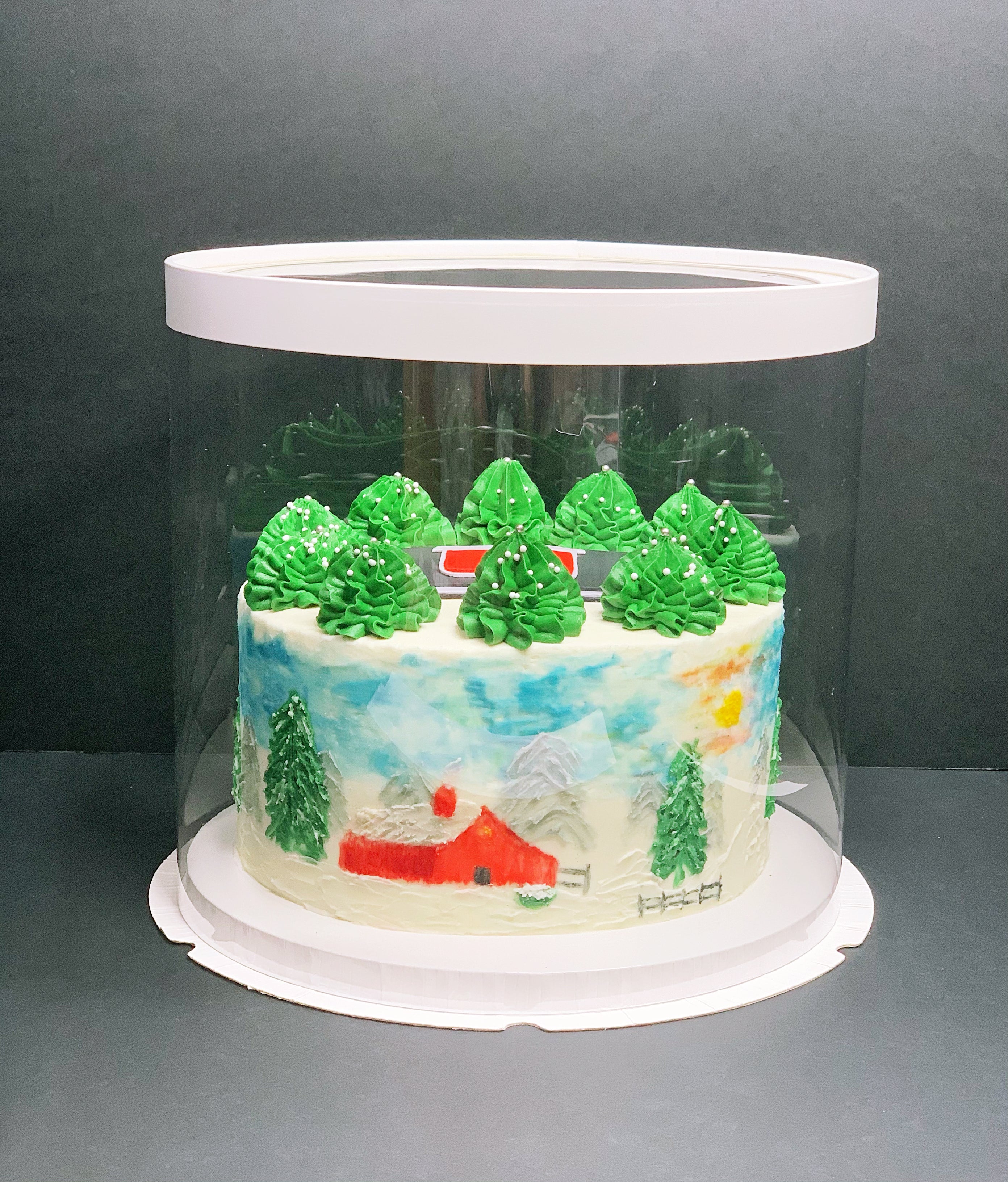 Clear Round Cake Box 10" x 9.5"