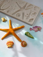 Under the sea world animals-Sea Horse-Starfish-Sea Shells-Fishes Silicone Mold 