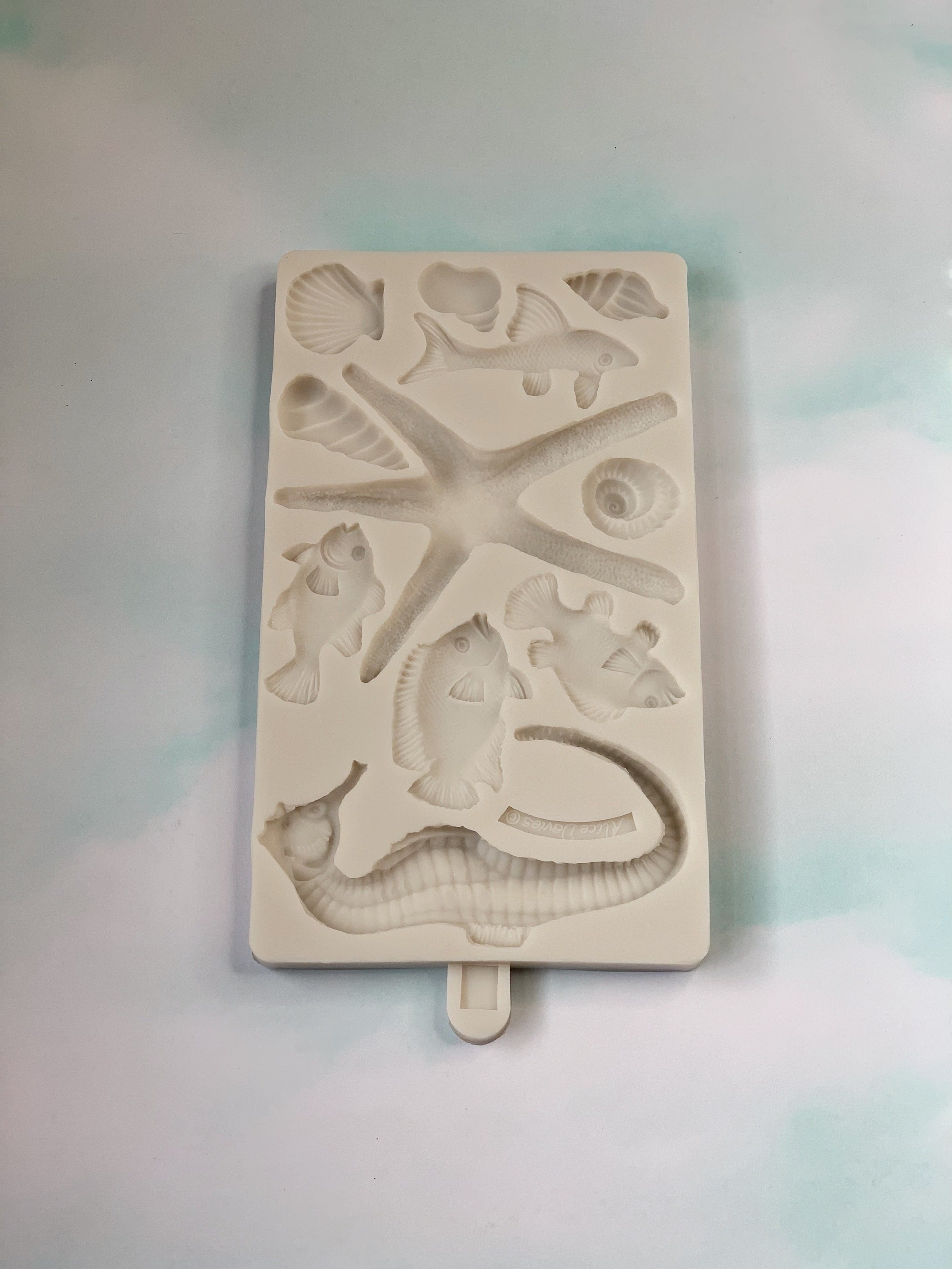 Under the sea world animals-Sea Horse-Starfish-Sea Shells-Fishes Silicone Mold 