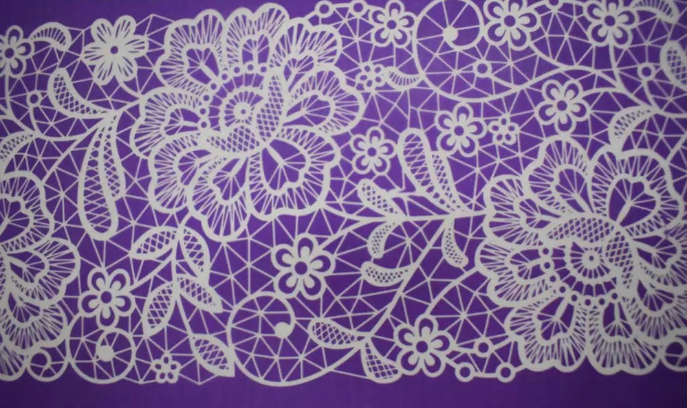 Fancy Flowers Lace Reusable Fabric Mesh Stencil