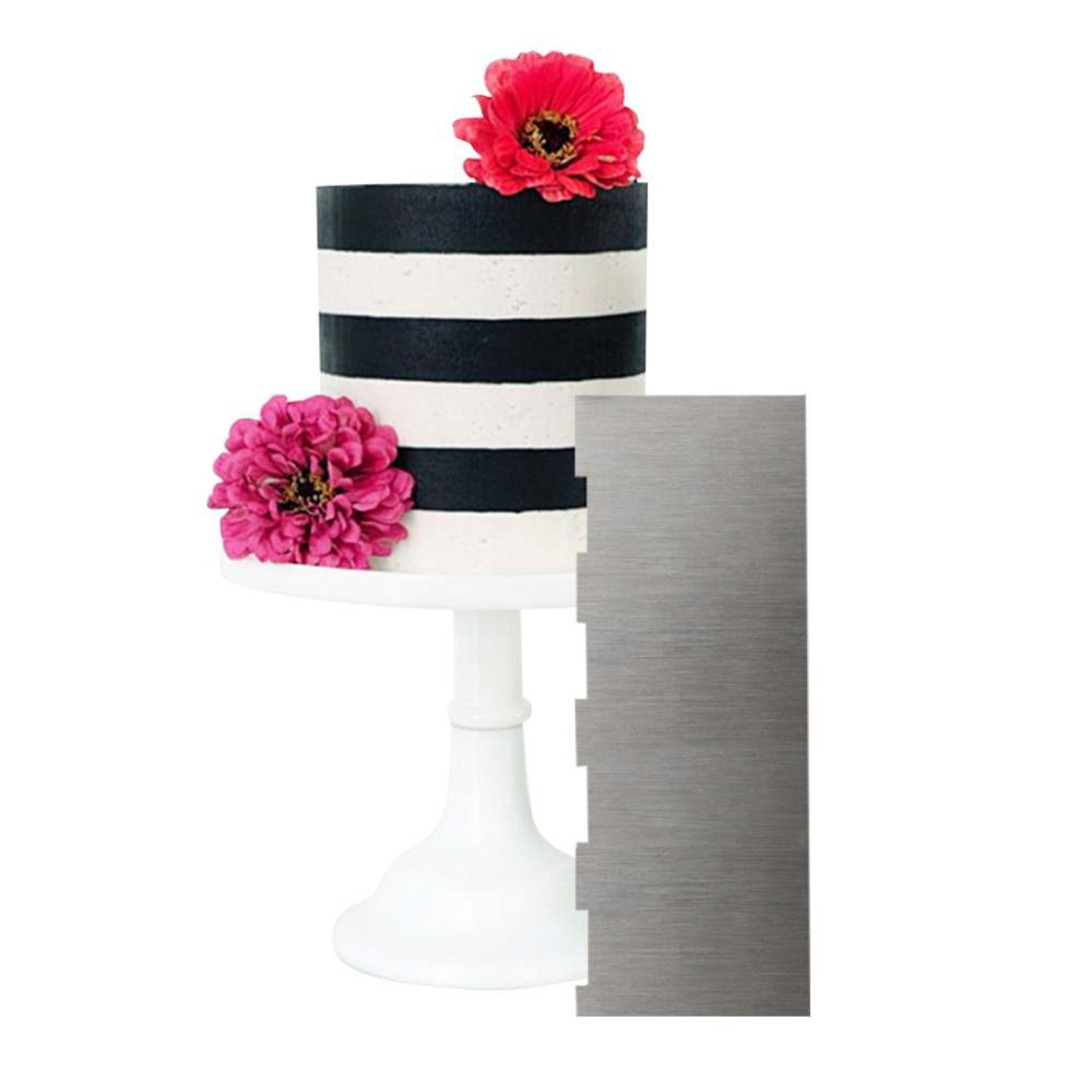 Stainless steel Double Sided Cake Scraper