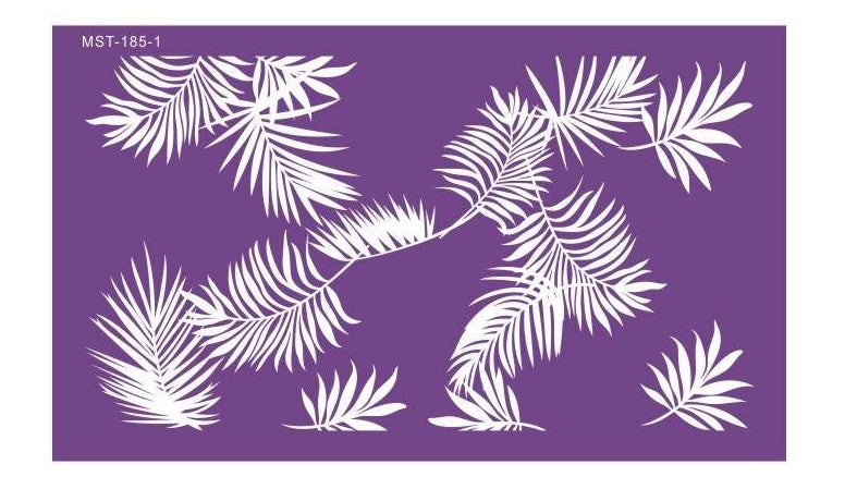 Tropical Leaves Pattern Reusable Fabric Mesh Stencil