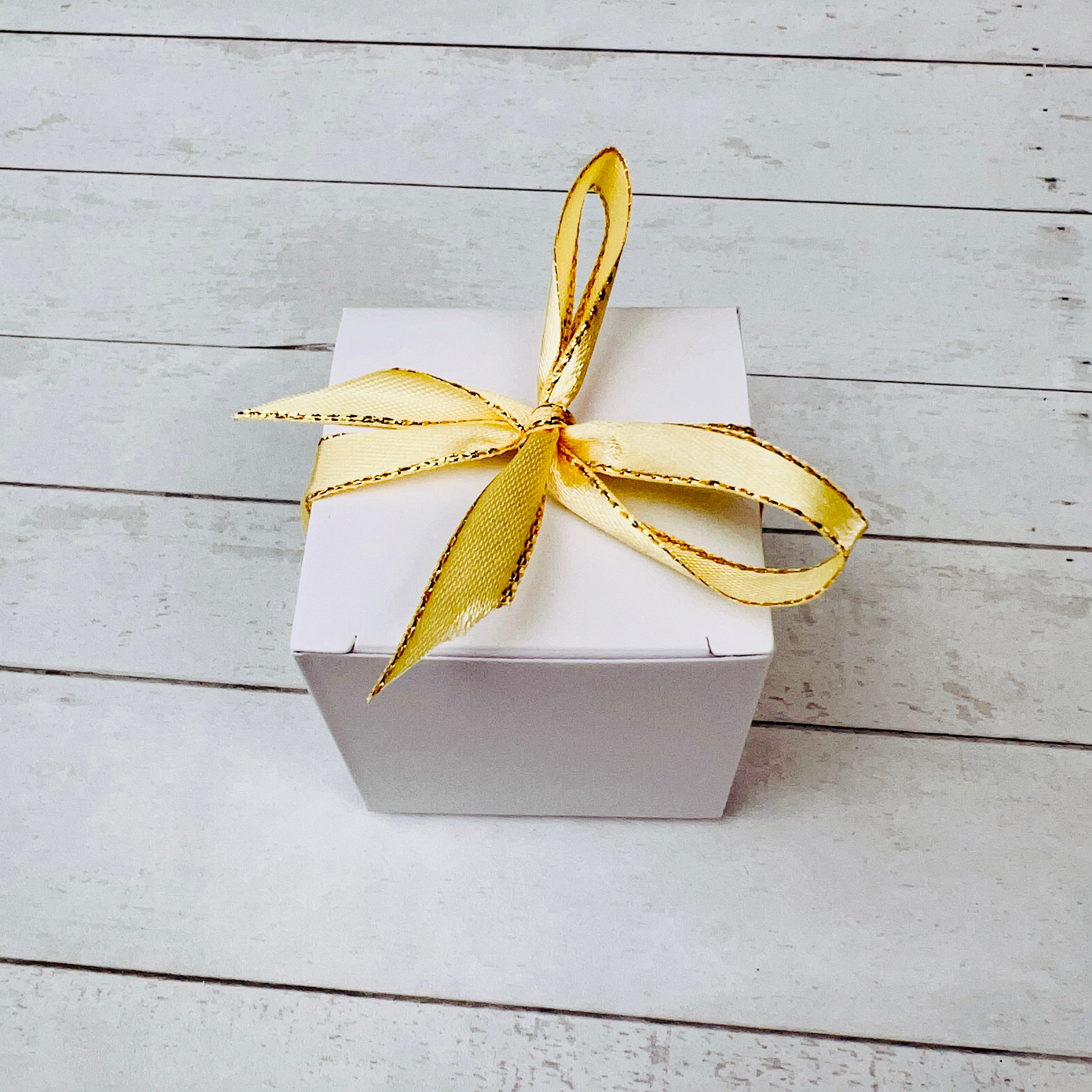 Small Square White Wedding Favor Boxes