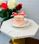 Pink Wedding Favor Boxes with Ribbon