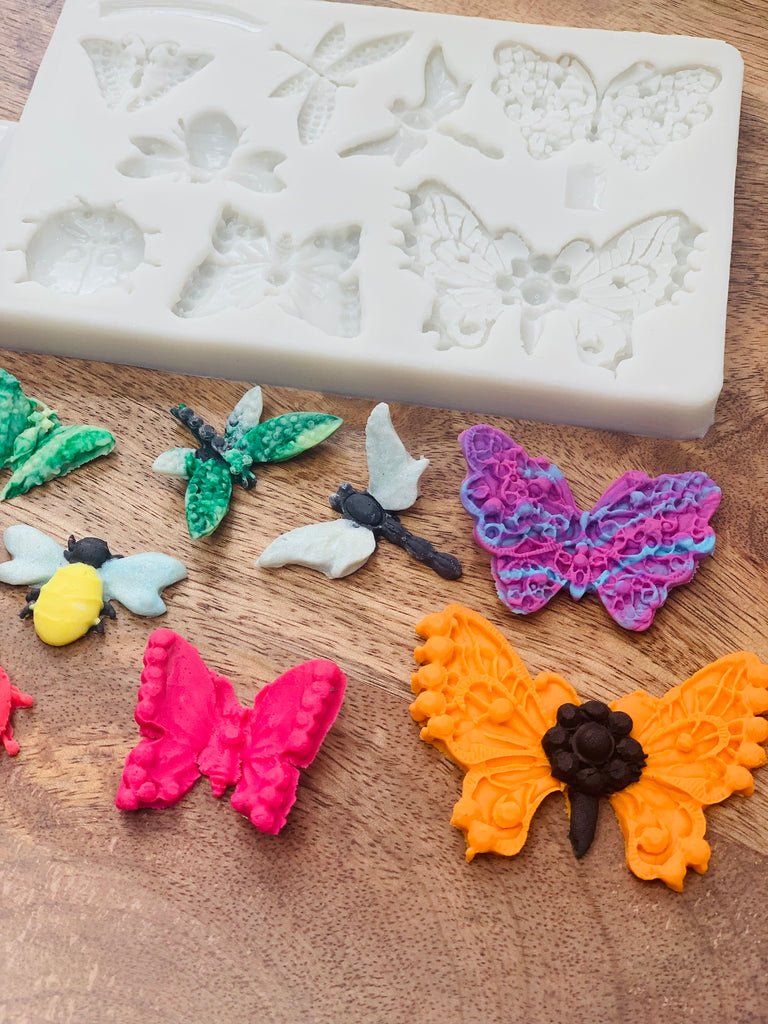 Butterfly Dragonfly Ladybug Bee Moth Food Grade Silicone Mold