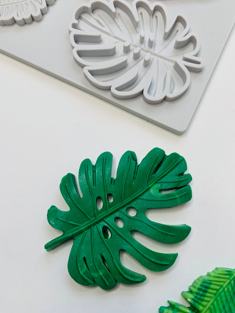 Re-Design Prima Decor Monstera Palm Leaves Tropical Leaves Food Grade Silicone Mold
