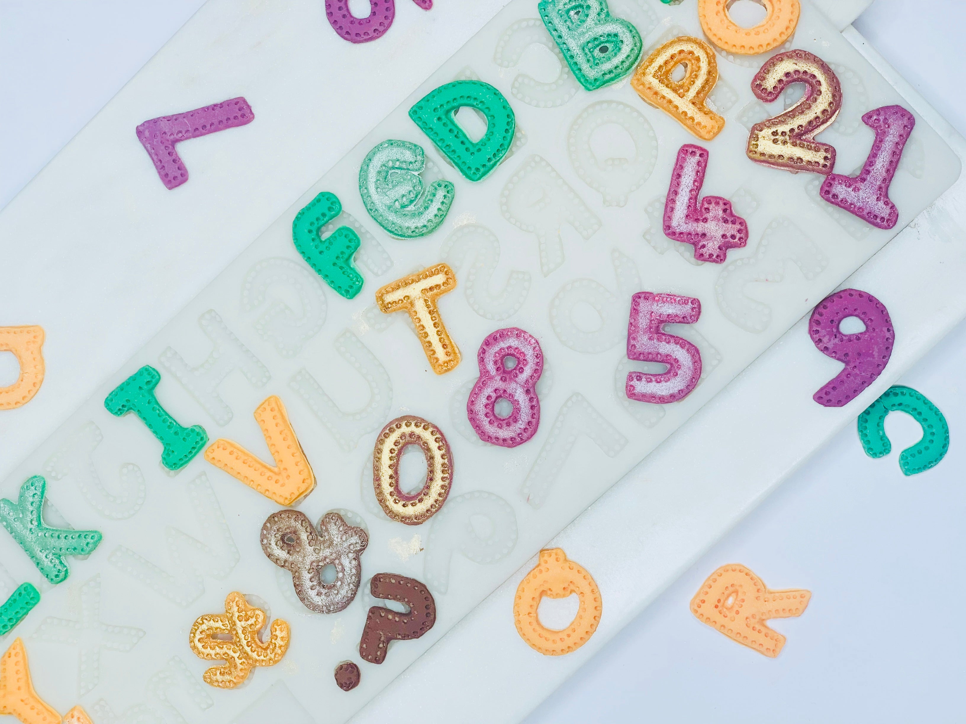 Big Size Alphabet Letters and Numbers Food Grade Silicone Mold