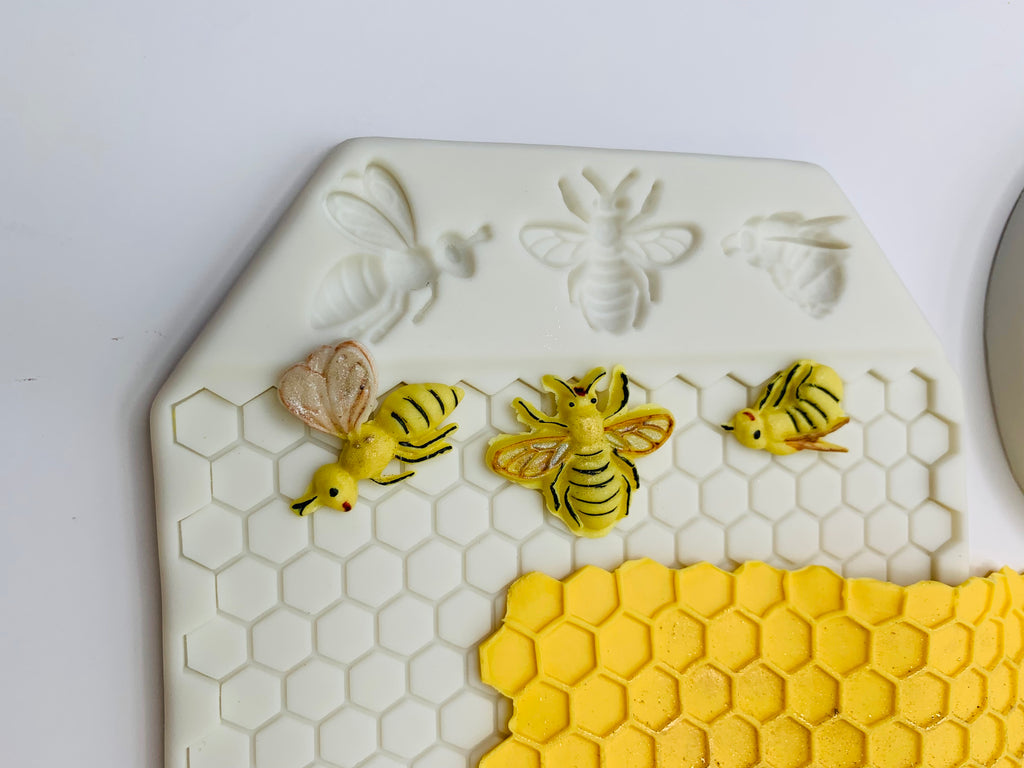 Bee and Honeycomb Silicone Molds Set