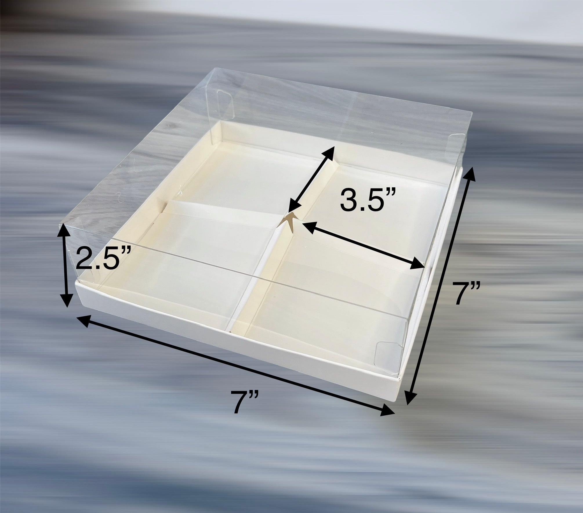 Clear Dessert Boxes With 4, 6 Holes