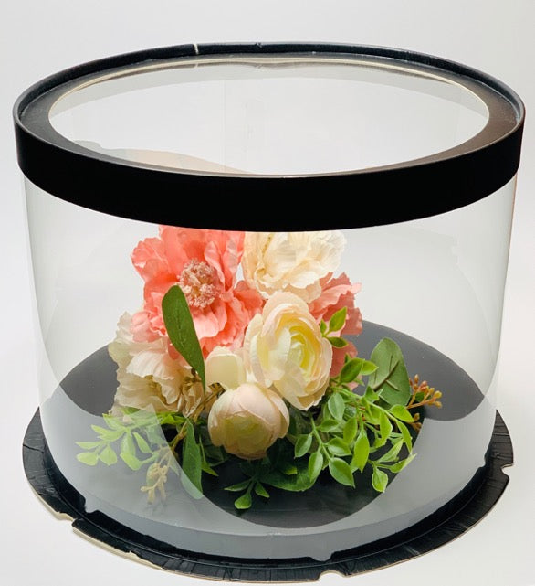 11.75"Diameter x 10"Height Large See Through Clear Round Cake Box