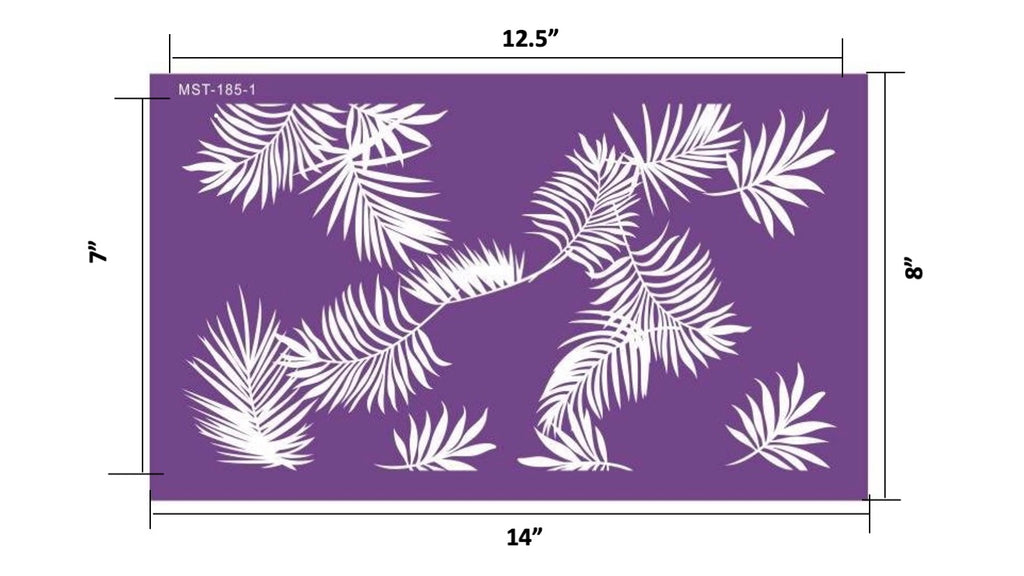 Tropical Leaves Pattern Reusable Fabric Mesh Stencil