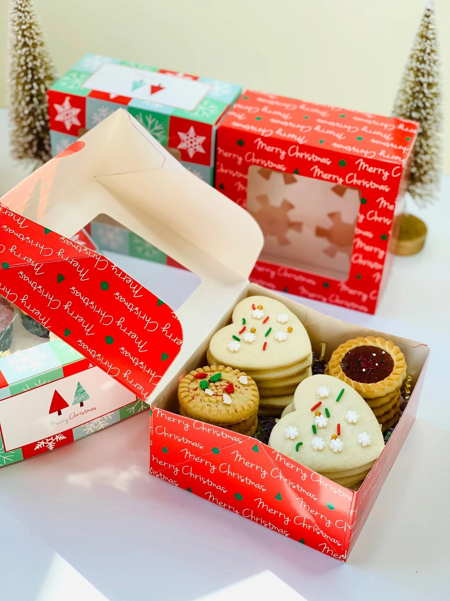 Christmas Cookie Boxes and Cupcake boxes