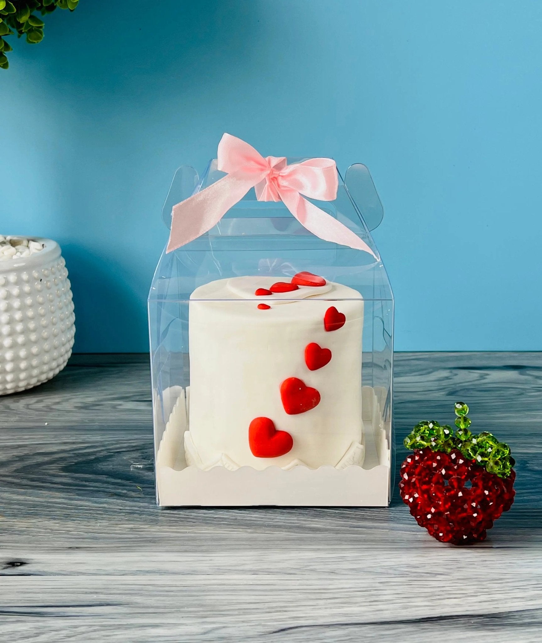 Clear Cake Desserts Boxes with Handle - H575 Square Cake box