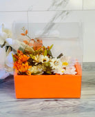 Clear Cake Flower Box with Handle - Gift box - OFCB Gift Boxes & Tins