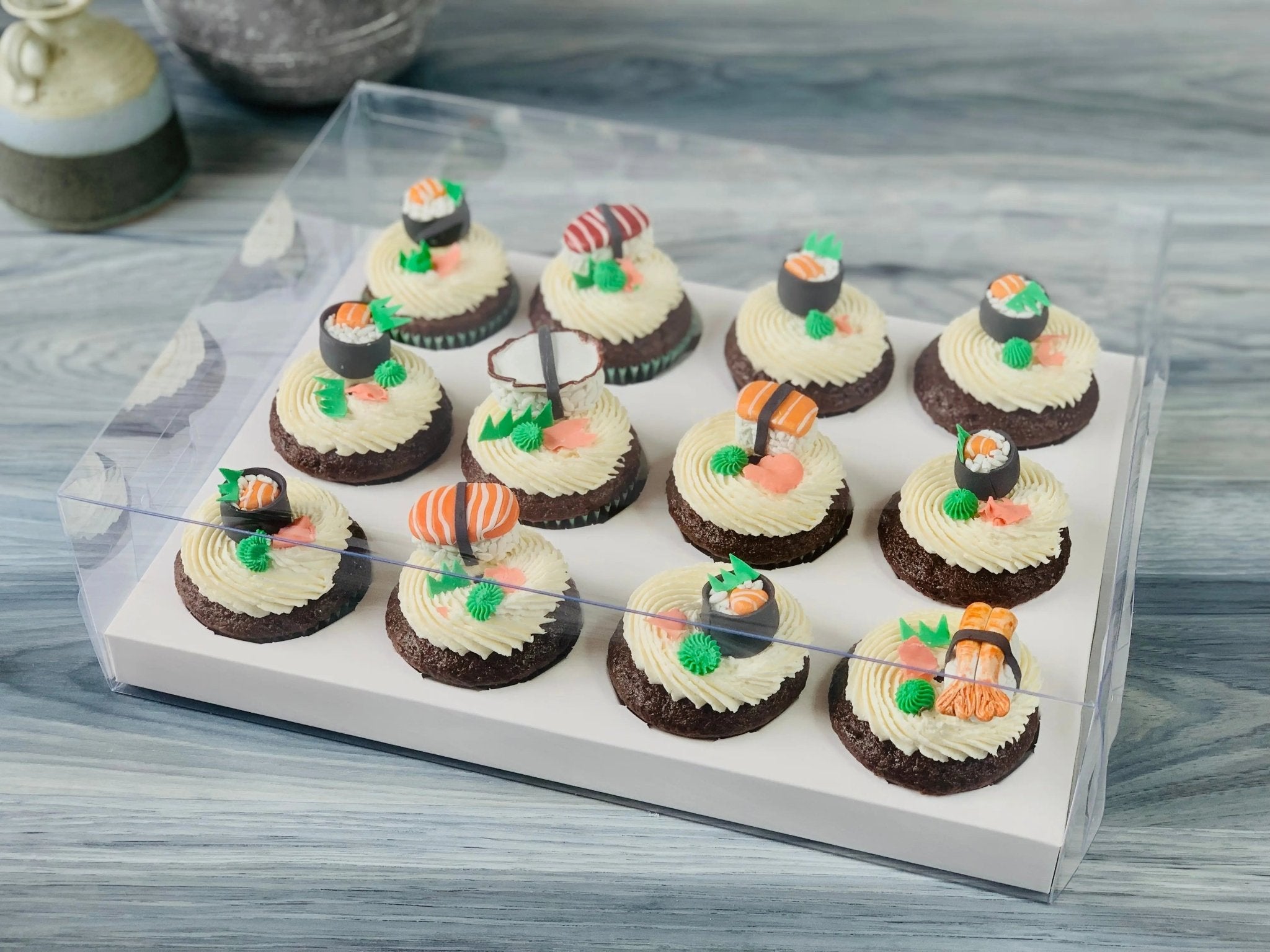 Clear Cupcake & Muffin Boxes with 12 Holes - cupcake12Sweet Degrees Kitchen