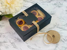 Cookie Boxes With Window Plus Tags and Linen Ribbon - Bcookie12 Take - Out Containers