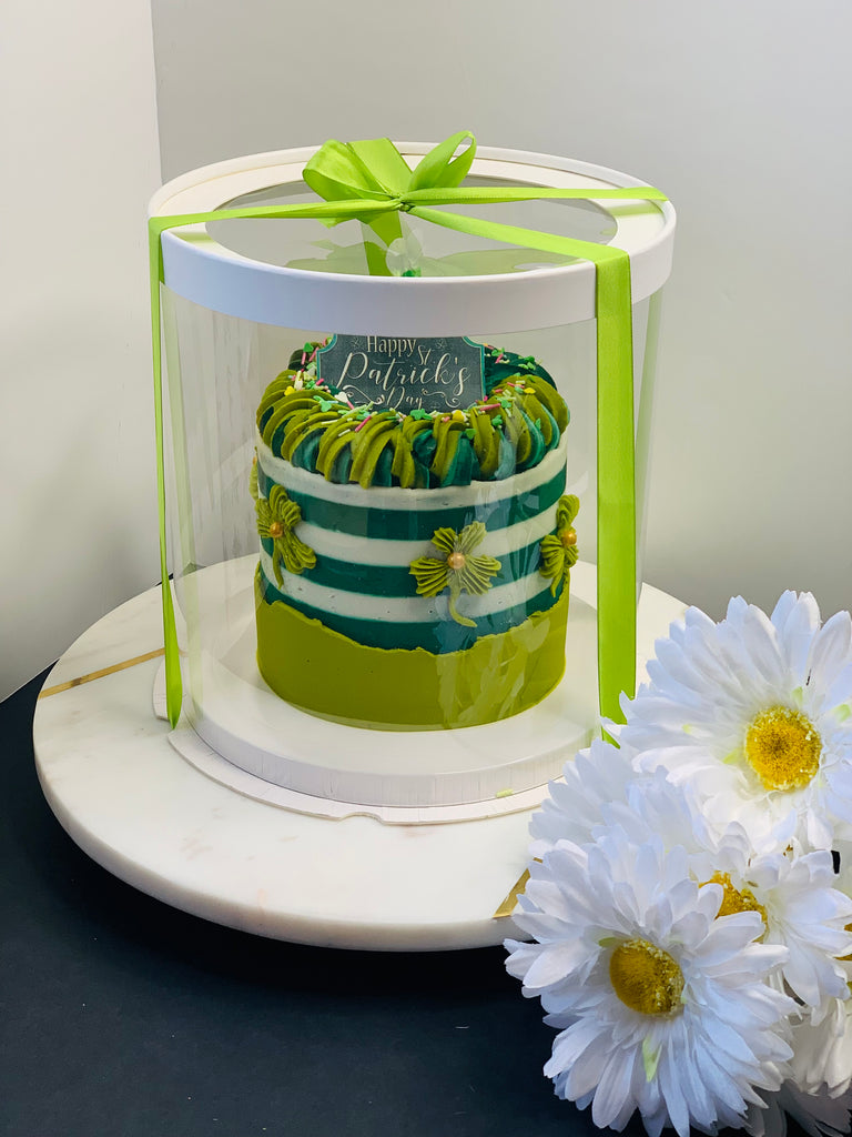 8.5" Diameter by 9" Tall Round Clear Cake Box