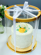 Tall Clear Round Cake Box - 10" D by 12.5" H