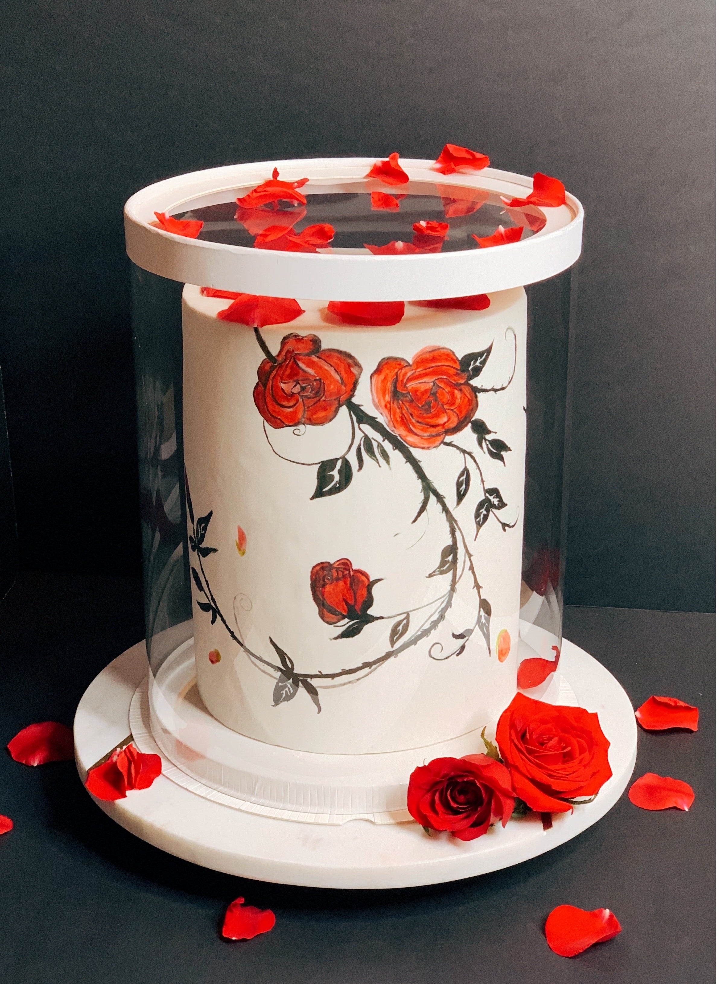 10" Diameter x 12.5" Tall Clear Round Cake Box