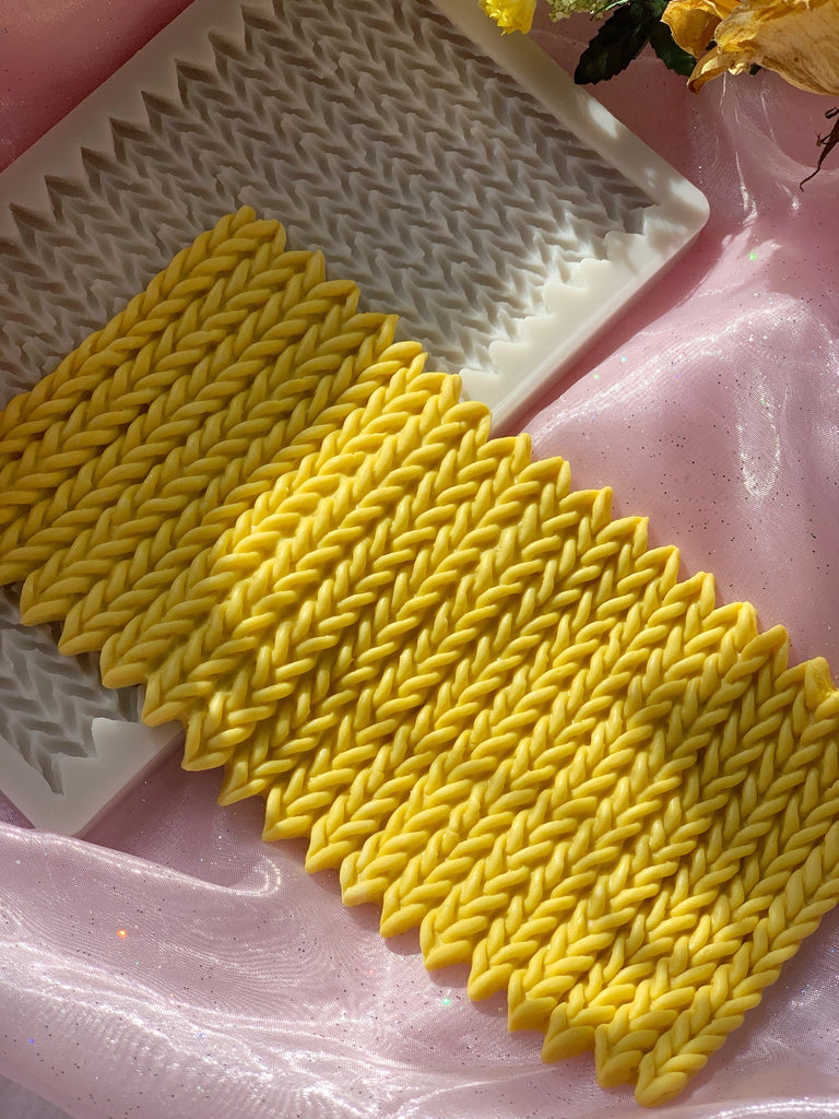 DIY Stitch Knit Yarn Pattern Silicone mold