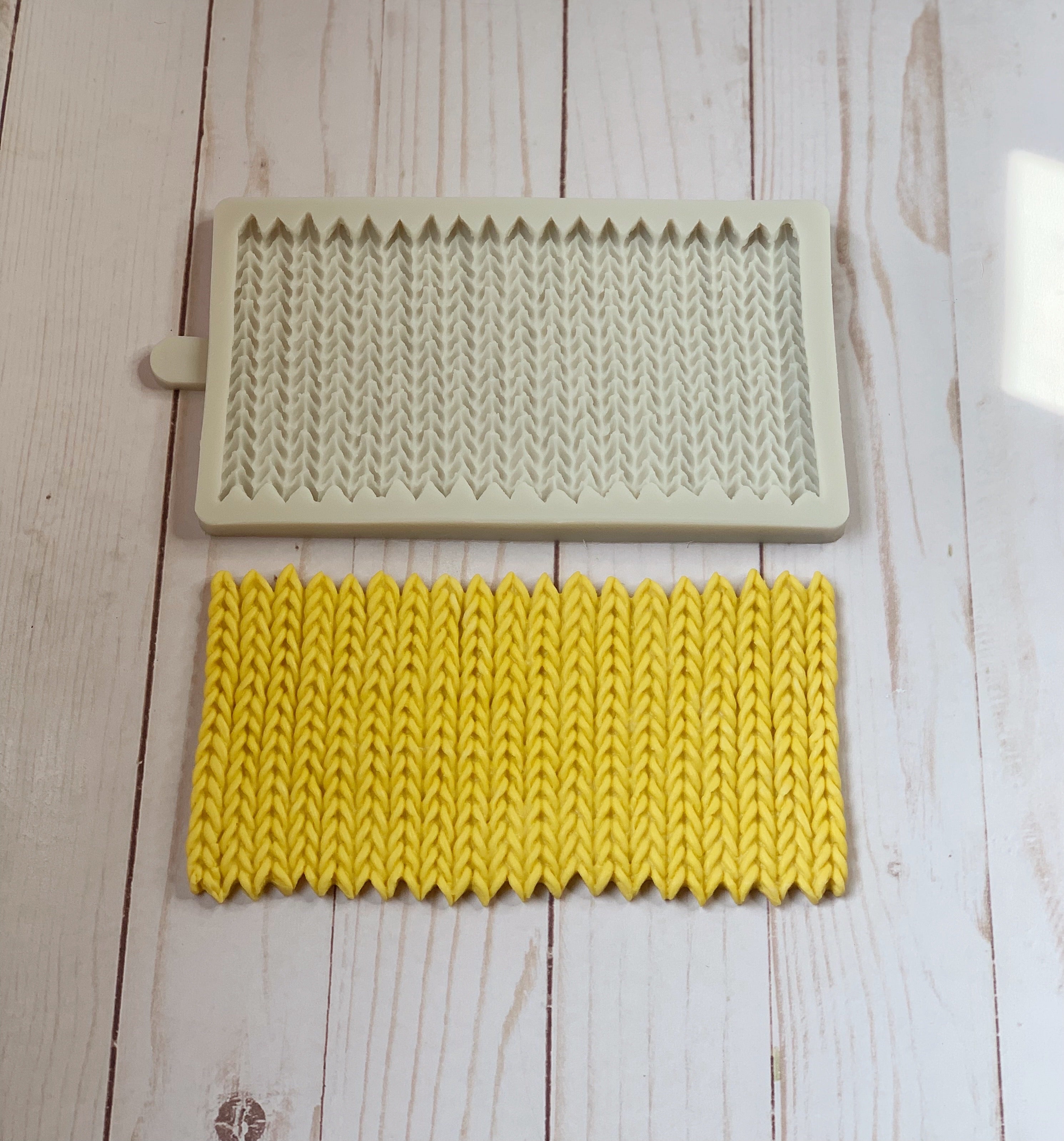 DIY Stitch Knit Yarn Pattern Silicone mold