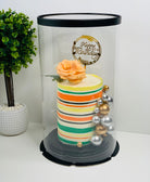 Extra Tall Round Clear Cake Box - 10" D x 17.5" H