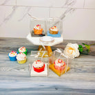 Individual Clear Cupcake Boxes With Ribbon 20 Sets - cupcakew1 Cupcake boxes
