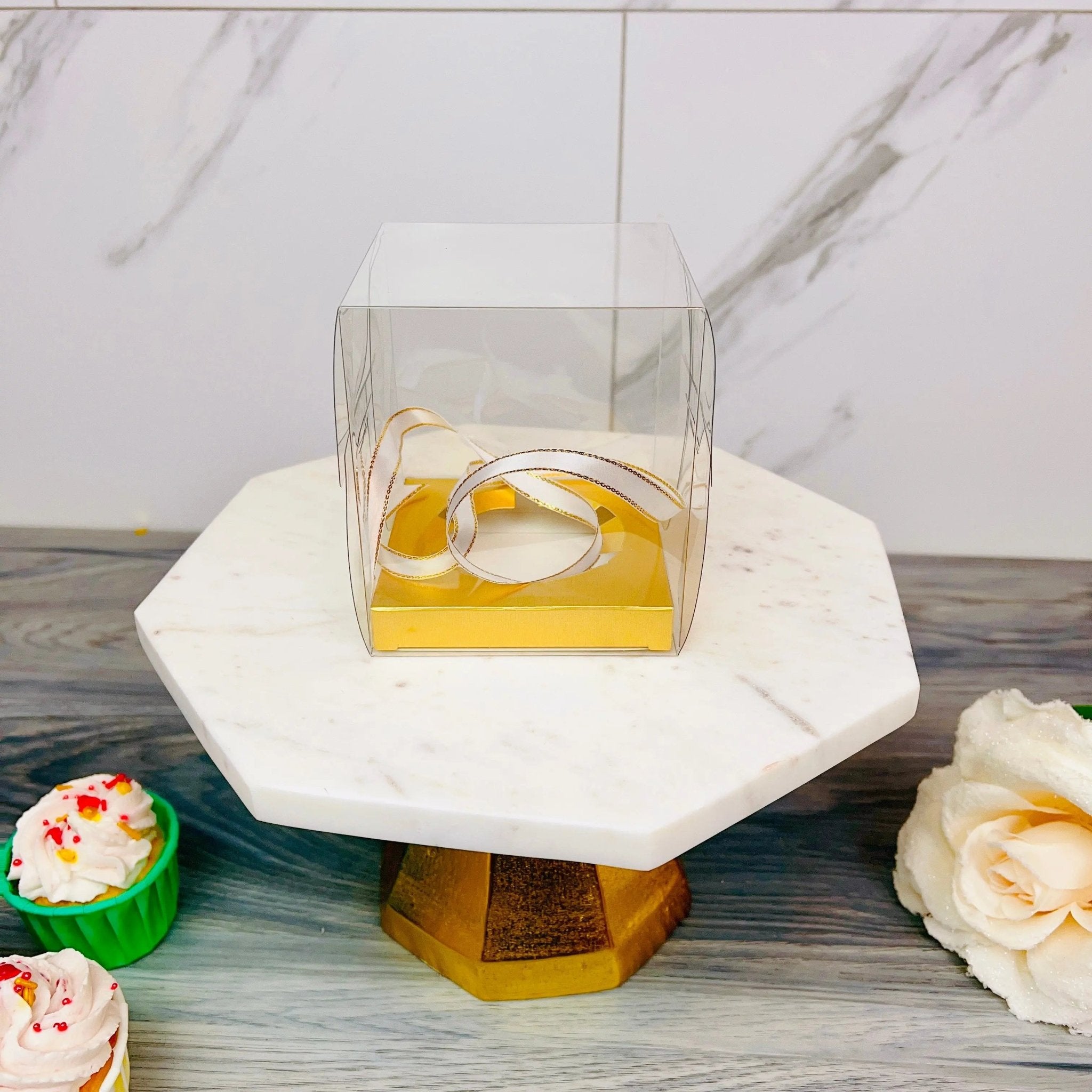 Individual Clear Cupcake Boxes With Ribbon 20 Sets - cupcakes1 Cupcake boxes