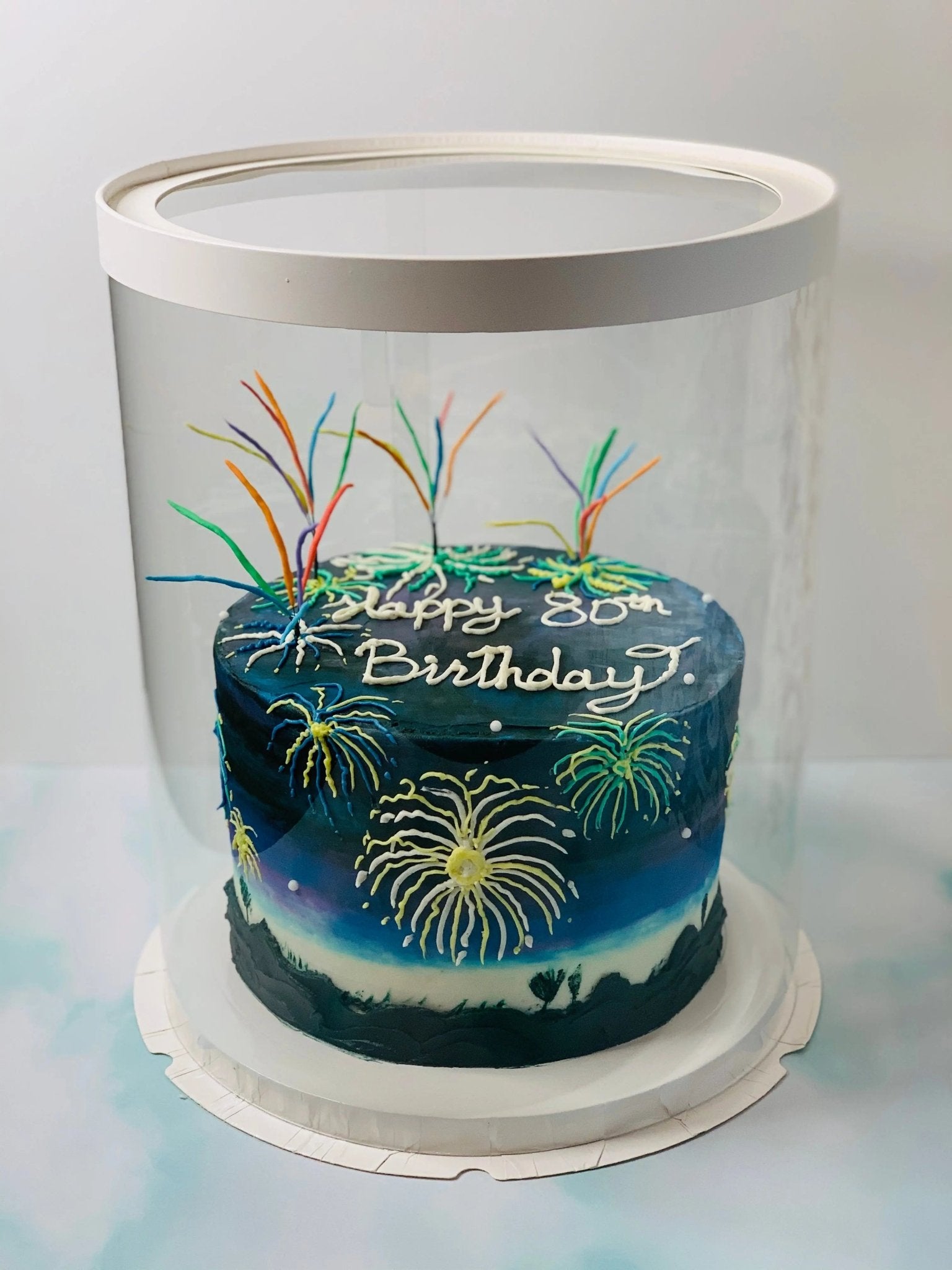 Large Round Clear Cake Boxes - 11.75" D x 10" H - RW117510 Round cake box