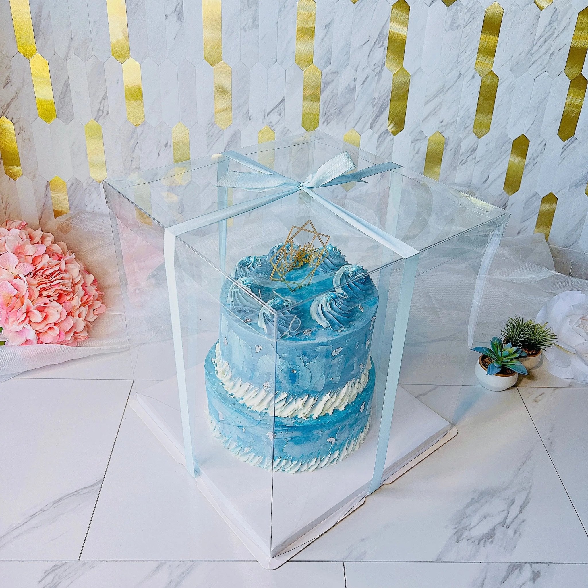 Large Tall Clear Cake Box - 13"L x 13"W x 14"H Square - S1314Sweet Degrees Kitchen