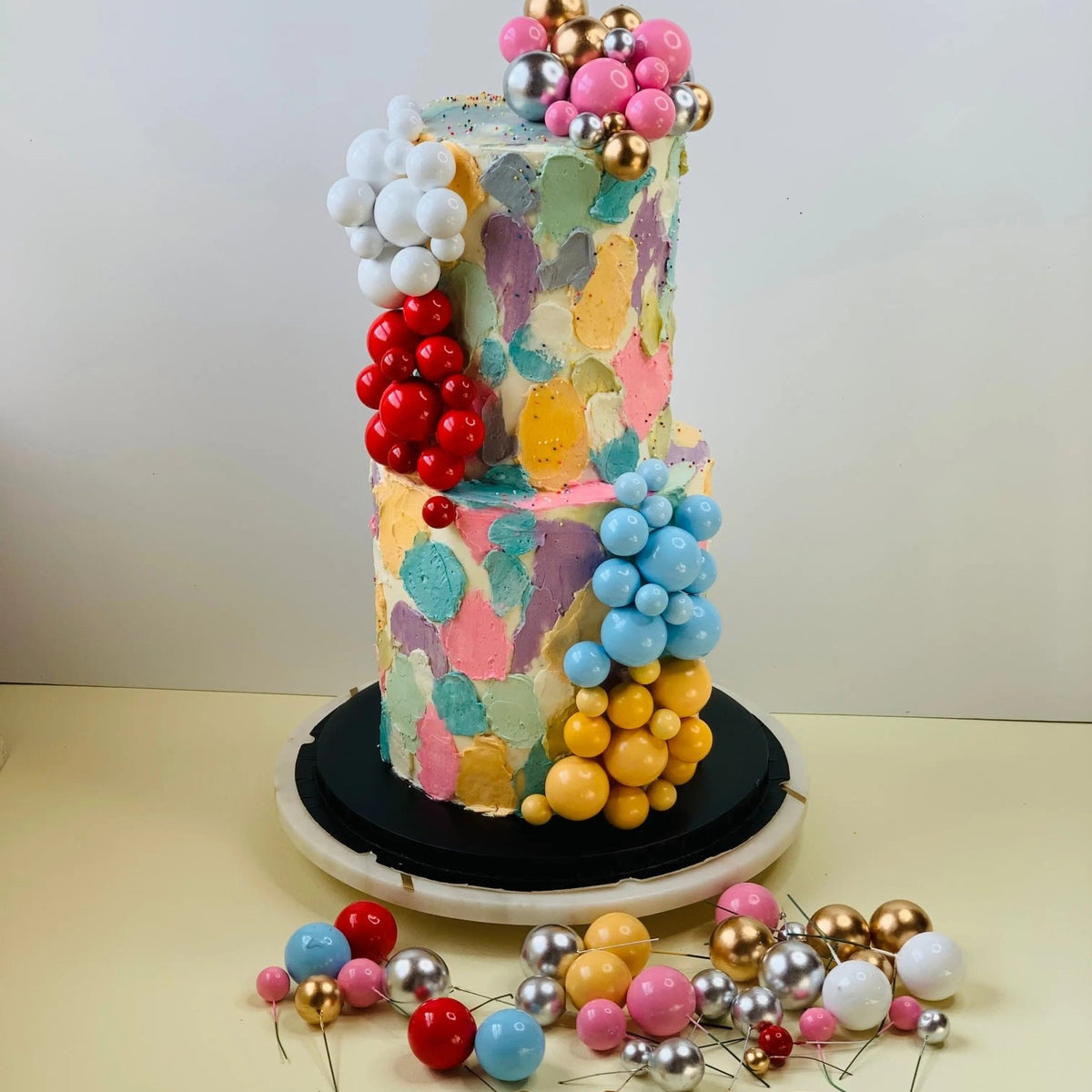 Mini Ball Cake Toppers 15 Pcs 3 Sizes for Birthday & Wedding Cakes ...