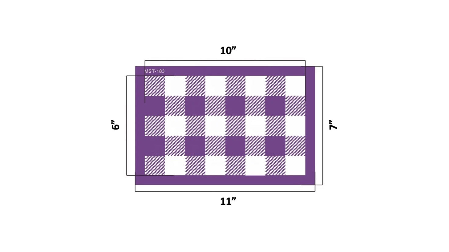 Plaid Pattern Reusable Fabric Mesh Stencil