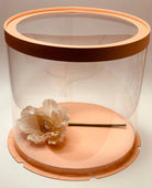 Round Clear Cake Box - 10" D by 9.5" Tall - Clear Cake Boxes with Window - Clear Gift Box -  Round cake box