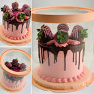 Round Clear Cake Box - 10" D by 9.5" Tall - Clear Cake Boxes with Window - Clear Gift Box -  Round cake box