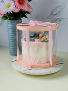 Round Clear Cake Box - 10" D by 9.5" Tall - Clear Cake Boxes with Window - Clear Gift Box -  Round cake box
