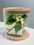 Round Clear Cake Box - 8.5" D by 9" Tall - Transparent Cake Boxes - Clear Gift Box - RG859 Round cake box