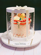 Round Clear Cake Box - 8.5" D by 9" Tall - Transparent Cake Boxes - Clear Gift Box - RW859 Round cake box