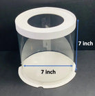 Round Clear Cake Boxes - 7" D by 7" Tall - Transparent Cake Box with Window for Small Cake - RW77 Round cake box