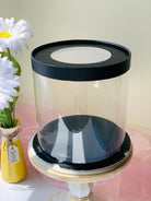 Round Clear Cake Boxes - 7" D by 7" Tall - Transparent Cake Box with Window for Small Cake - RW77 Round cake box