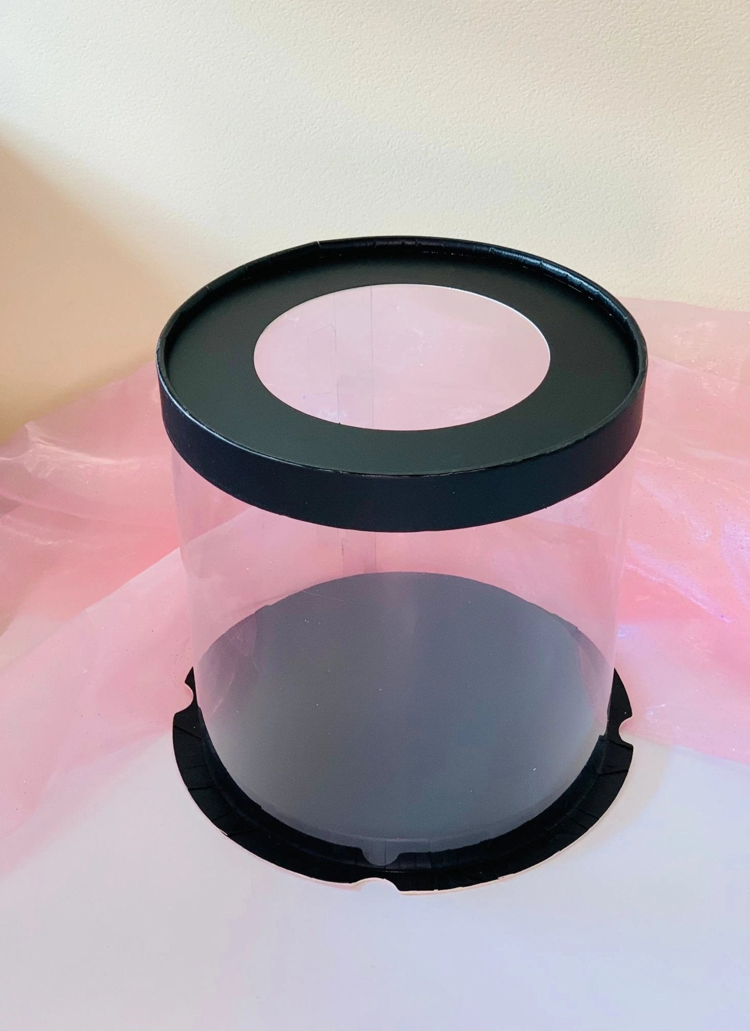 Round Clear Cake Boxes - 7" D by 7" Tall - Transparent Cake Box with Window for Small Cake - RW77 Round cake box