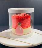 Round Clear Cake Boxes - 7" D by 7" Tall - Transparent Cake Box with Window for Small Cake - RW77 Round cake box