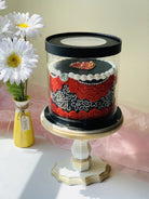 Round Clear Cake Boxes - 7" D by 7" Tall - Transparent Cake Box with Window for Small Cake - RB77 Round cake box