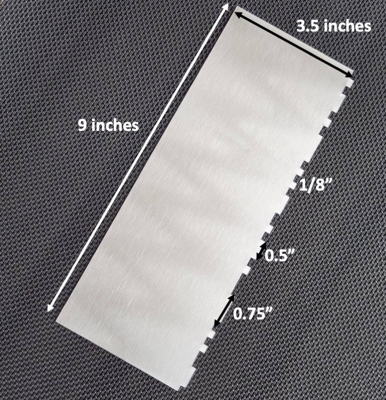 Stainless steel Double Sided Cake Scraper