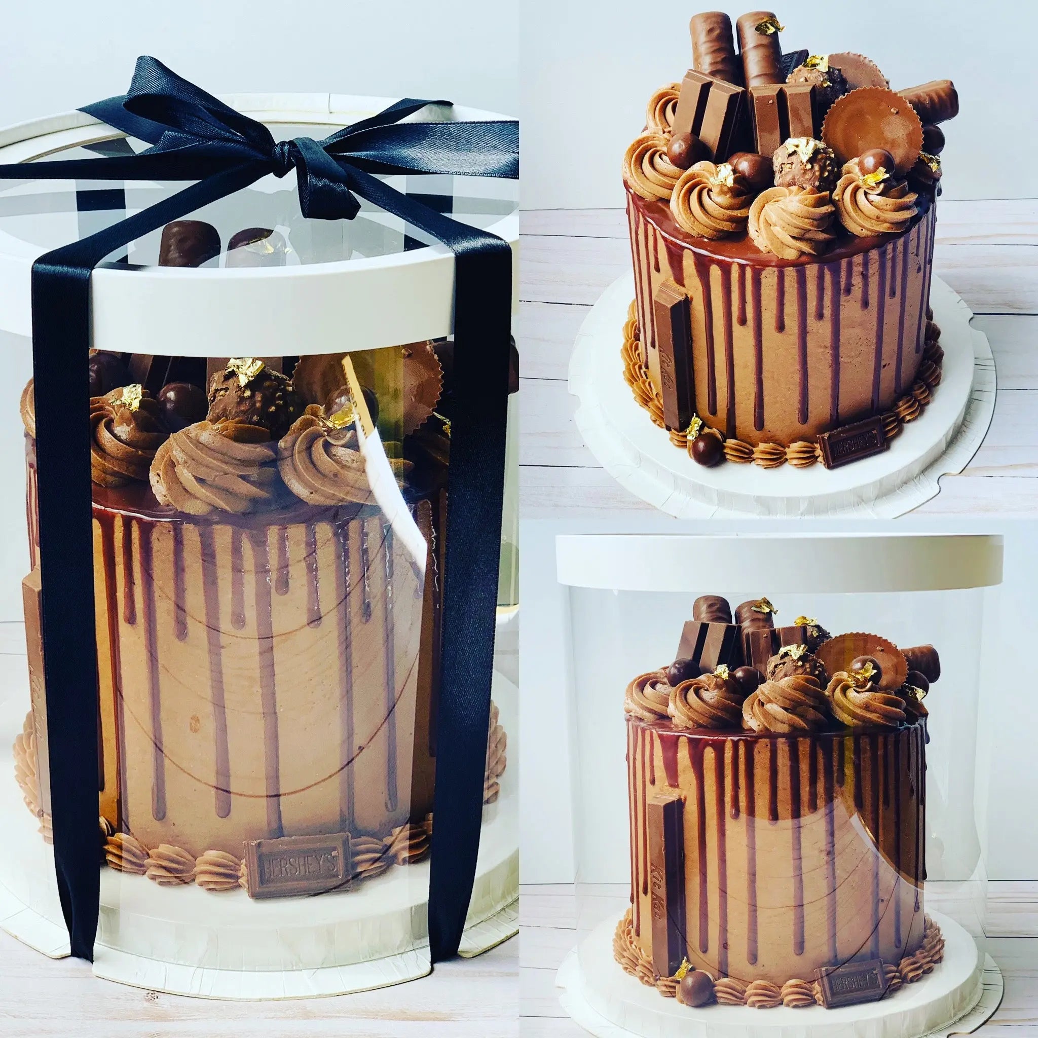 Tall Clear Cake Box 8.5" D x 11.75" H - Transparent Cake Boxes with Window - RW851175Sweet Degrees Kitchen