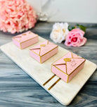 Vintage Wax Seal Envelope Wedding Favor Boxes - 50 Pack Gold Accent Party Favor Boxes for Bridal Shower & Events